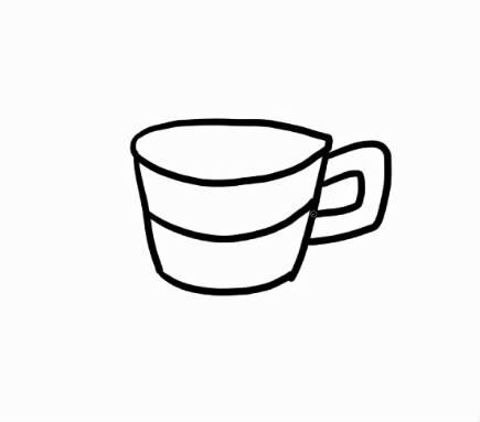 怎么画杯子-简笔画,杯子画法简笔画图片(五颜六色的水杯)
