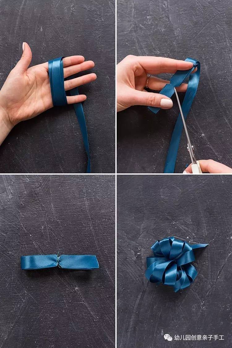 彩带蝴蝶结的打法,蝴蝶结怎么编(幼儿园亲子手工之丝带蝴蝶结)