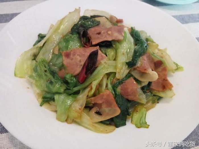 炝炒西生菜的做法，中西结合创意菜