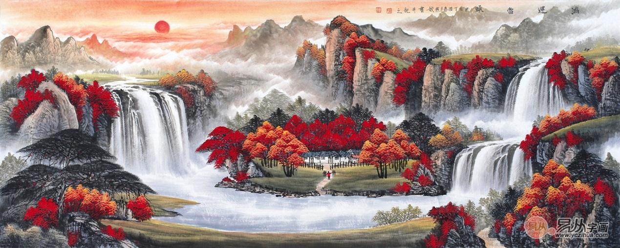 招财山水画高清图片聚财，最招财的山水画（招财聚宝装饰画）