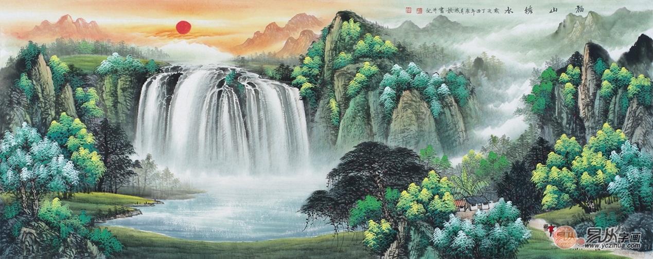 招财山水画高清图片聚财，最招财的山水画（招财聚宝装饰画）