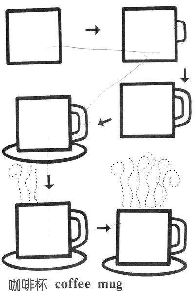 简笔画之荷叶，和小朋友互动（一个正方形画出N种画）