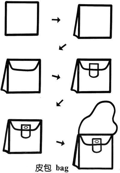 简笔画之荷叶，和小朋友互动（一个正方形画出N种画）