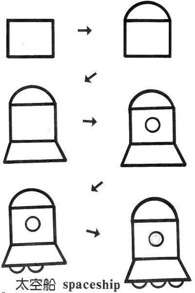 简笔画之荷叶，和小朋友互动（一个正方形画出N种画）