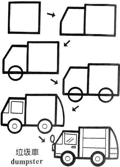 简笔画之荷叶，和小朋友互动（一个正方形画出N种画）