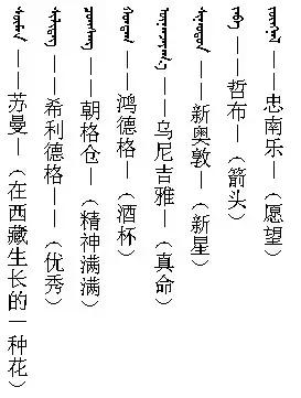 独一无二的蒙古名字，独一无二的蒙语名字（给孩子起蒙古名字的看这里）