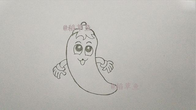 怎样画茄子简笔画(7款儿童简笔画教你画卡通蔬菜表情大作战)