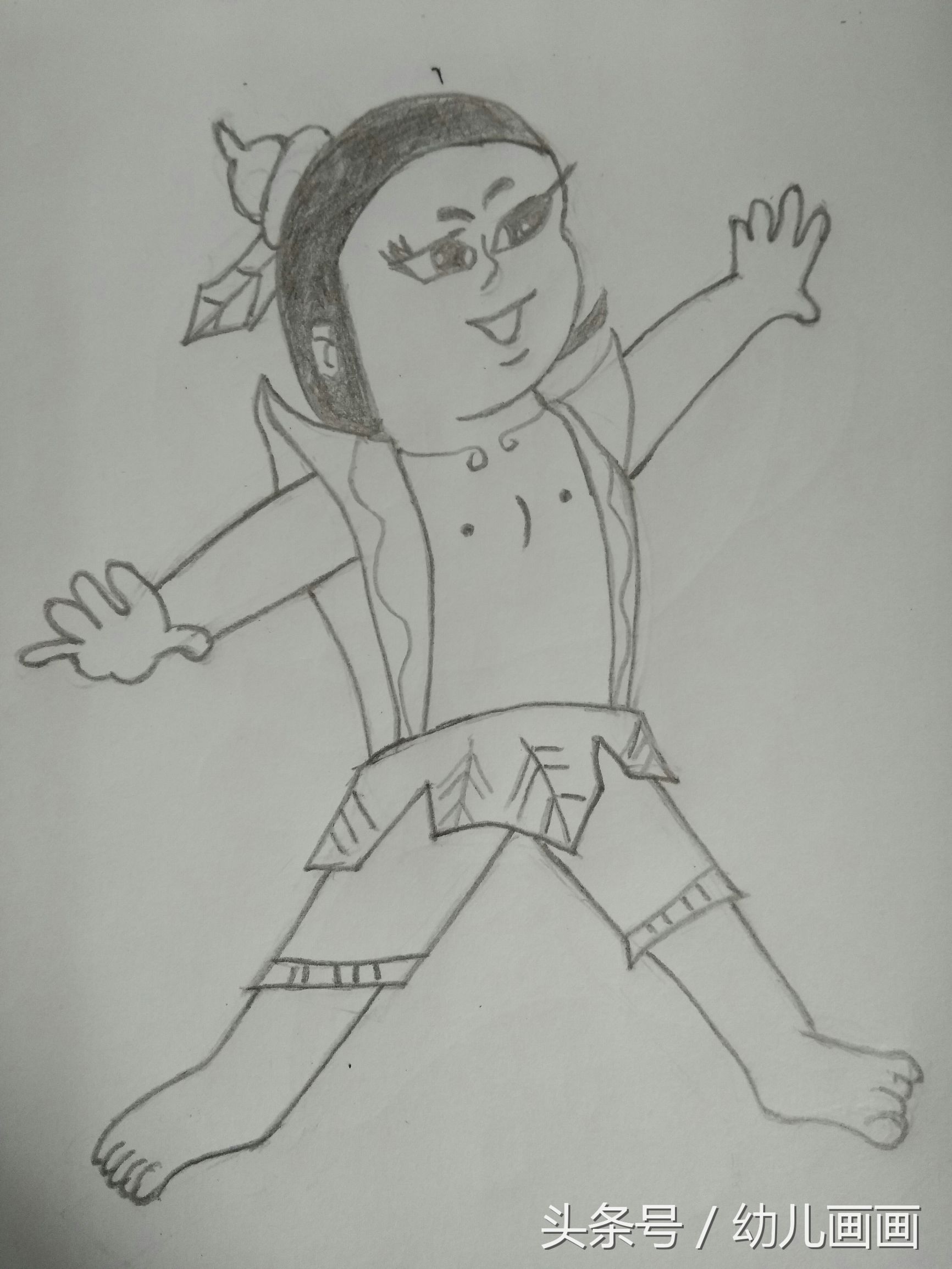 如何简单的画出葫芦娃，怎么画葫芦娃简单（童年回忆之葫芦娃线条画！）