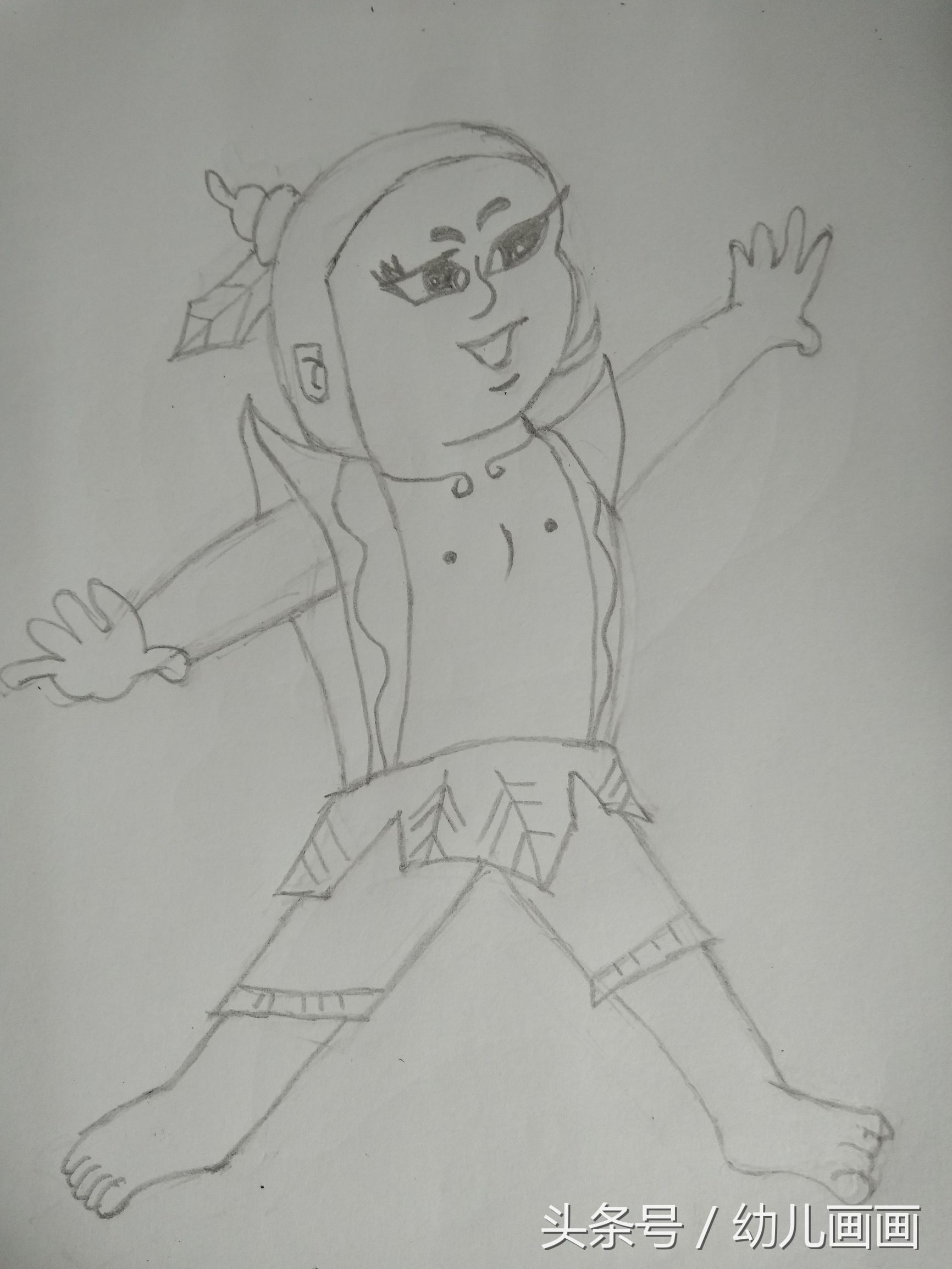如何简单的画出葫芦娃，怎么画葫芦娃简单（童年回忆之葫芦娃线条画！）