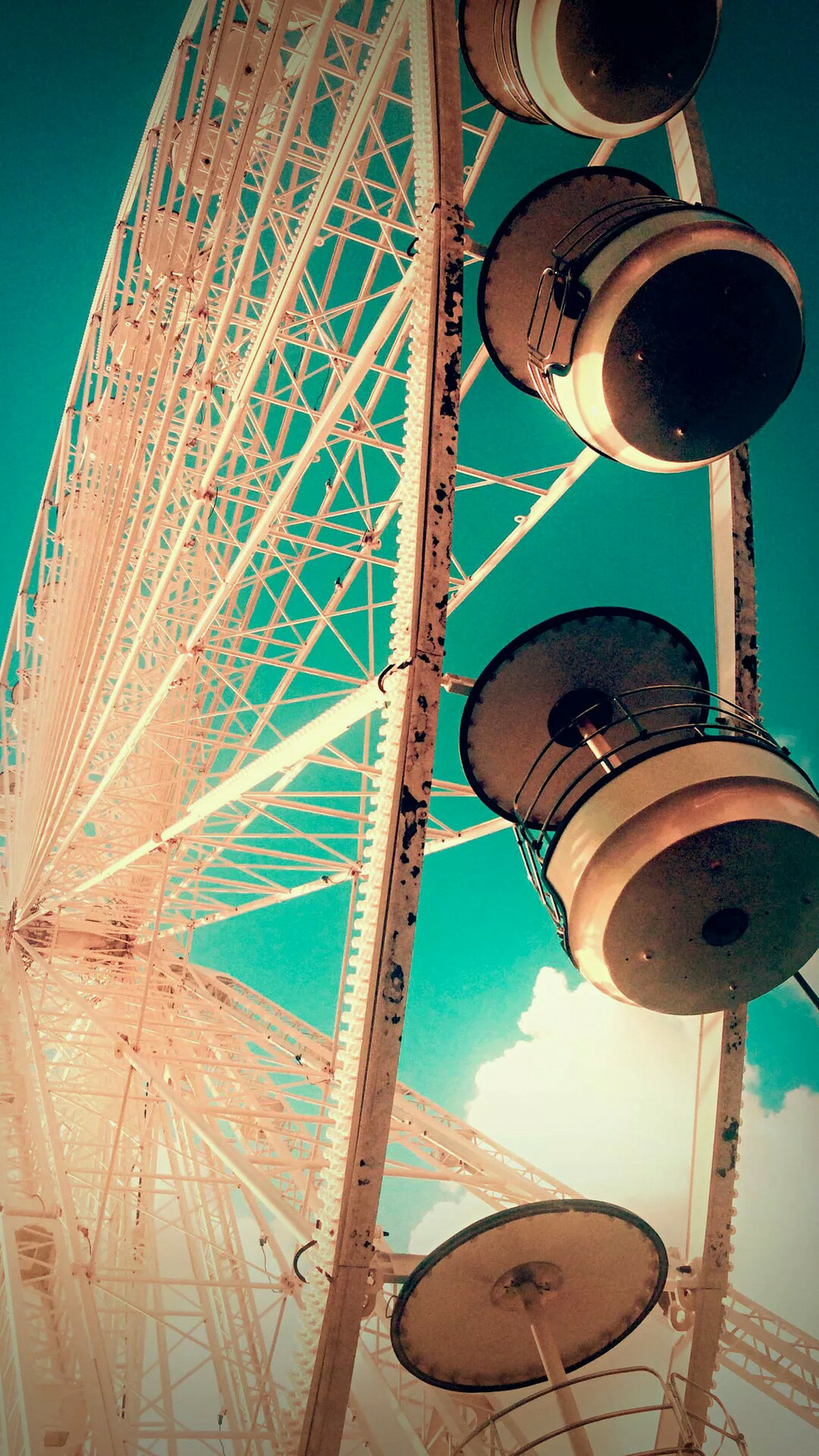 唯美摩天轮风景背景图高清(手机壁纸,幸福摩天轮)