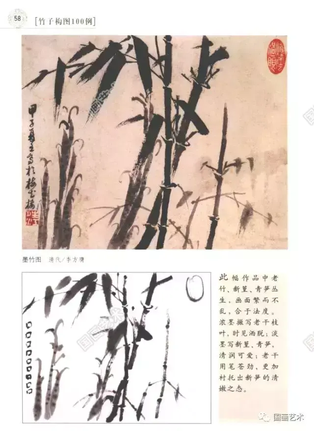 国画写意竹子怎么画能密而不乱，国画竹子教程:竹子的四种画法（国画写意画中的竹子怎么构图才好看）