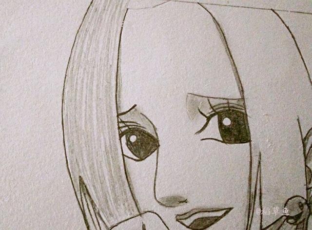 手绘简笔漫画步骤详解——海贼王女帝 世界第一绝世美女波雅·汉库克