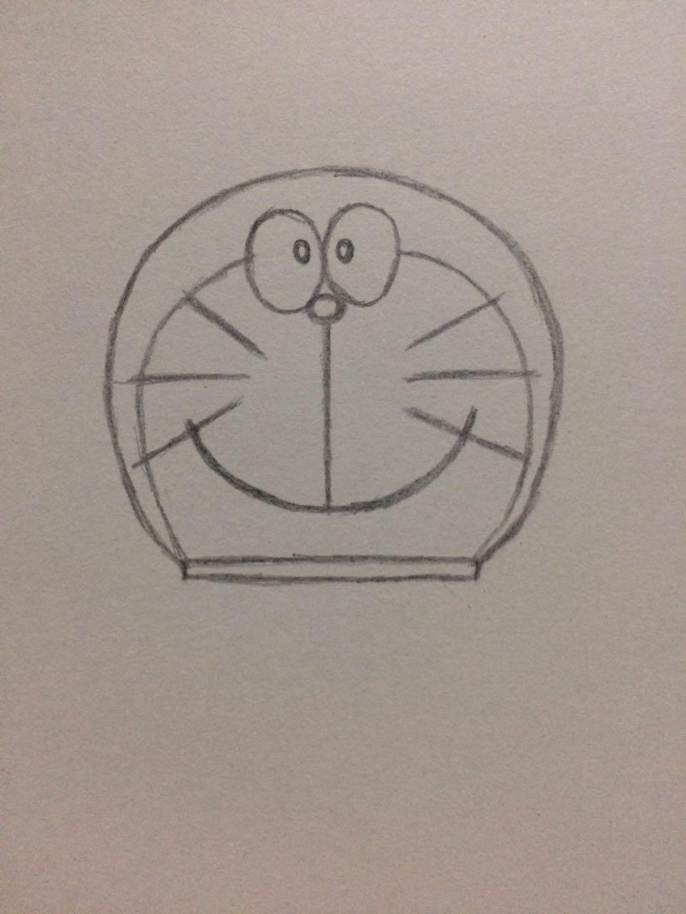 蓝胖子简笔画(大雄蓝胖子画)