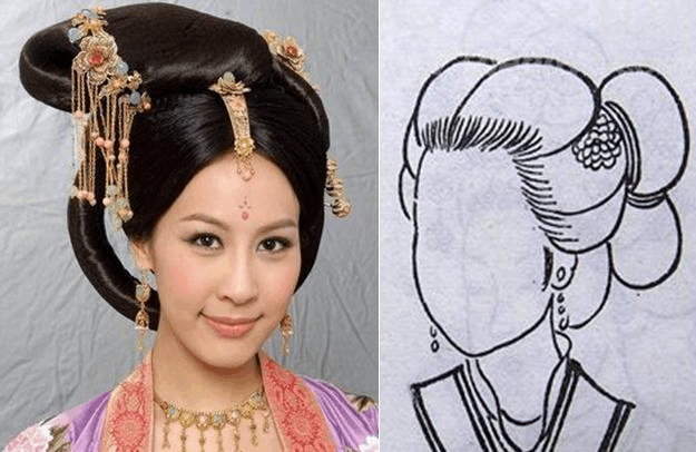 古代女子发髻图片，看了真实的古代发髻（那些美翻的古代发髻盘点）