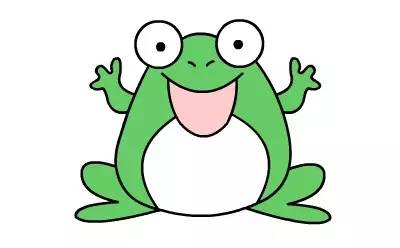 美丽的小池塘简笔画画法，简单的池塘简笔画（夏天池塘的小青蛙呱呱呱）