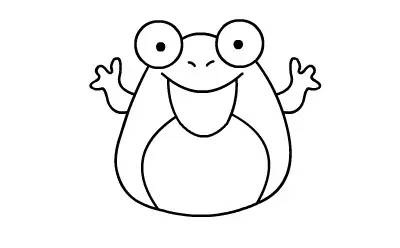 美丽的小池塘简笔画画法，简单的池塘简笔画（夏天池塘的小青蛙呱呱呱）