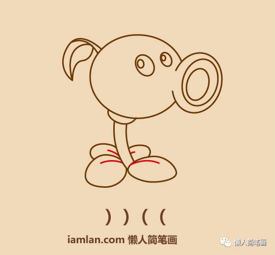 豌豆射手的画法，豌豆射手最神秘的几个形态怎么画（几笔画出植物大战僵尸里的豌豆射手）