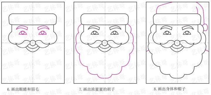 圣诞老人怎么画，简单的圣诞老人怎么画（创意画之圣诞老人）