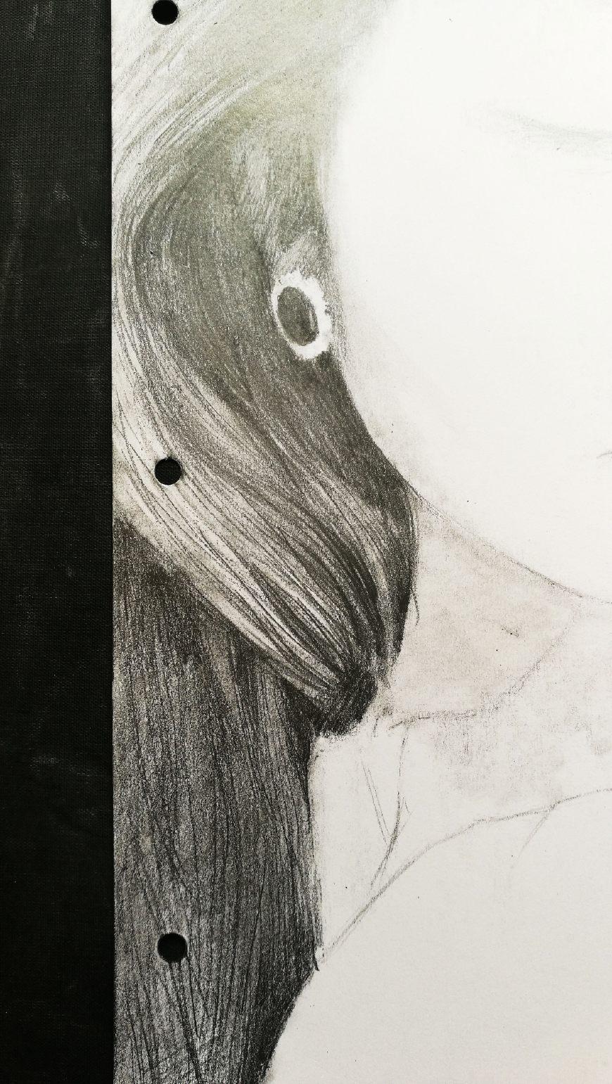 嘴巴铅笔画画法教程，铅笔画嘴唇教程（素描入门步骤分享——《翡翠耳钉》）