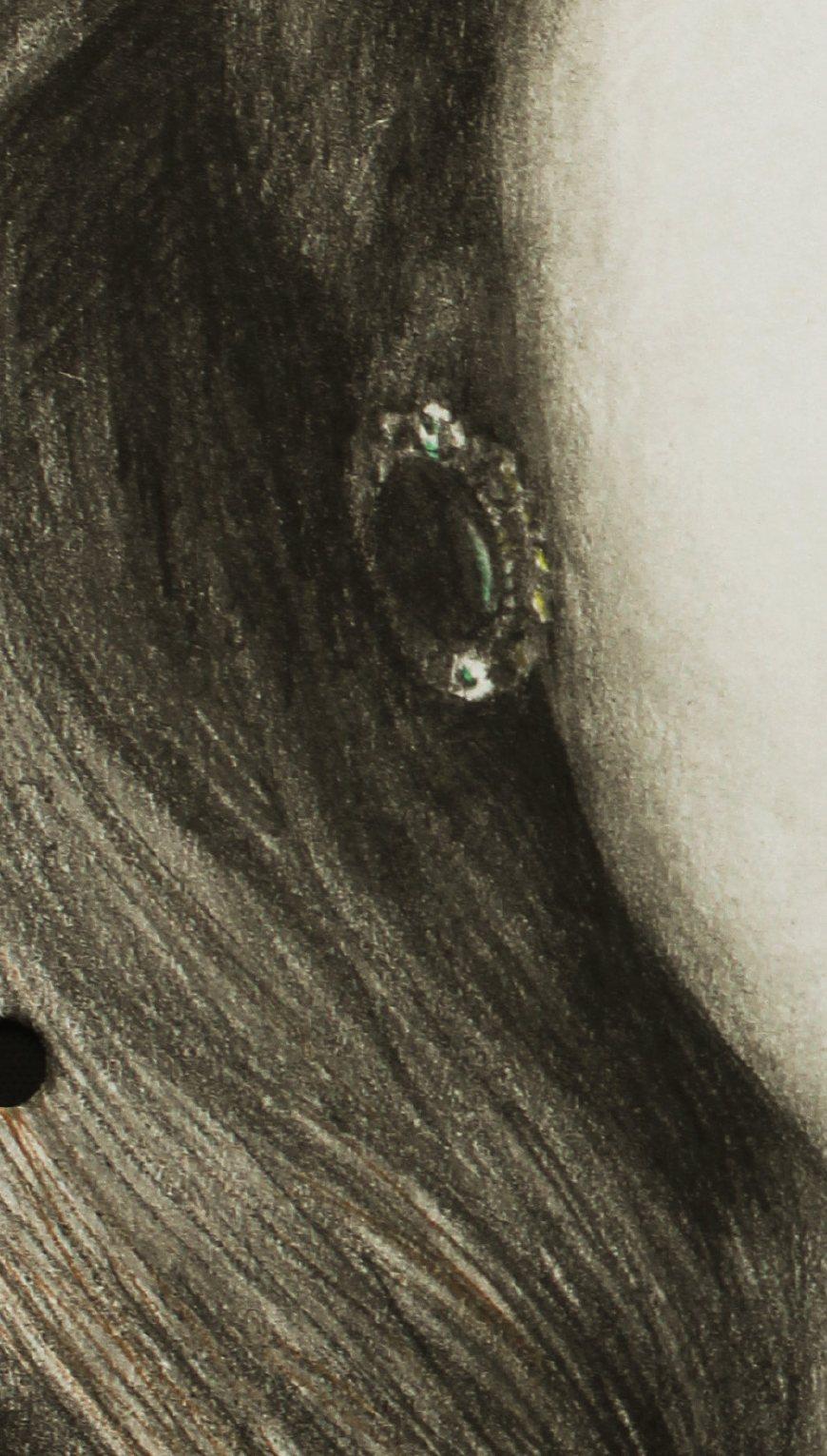 嘴巴铅笔画画法教程，铅笔画嘴唇教程（素描入门步骤分享——《翡翠耳钉》）