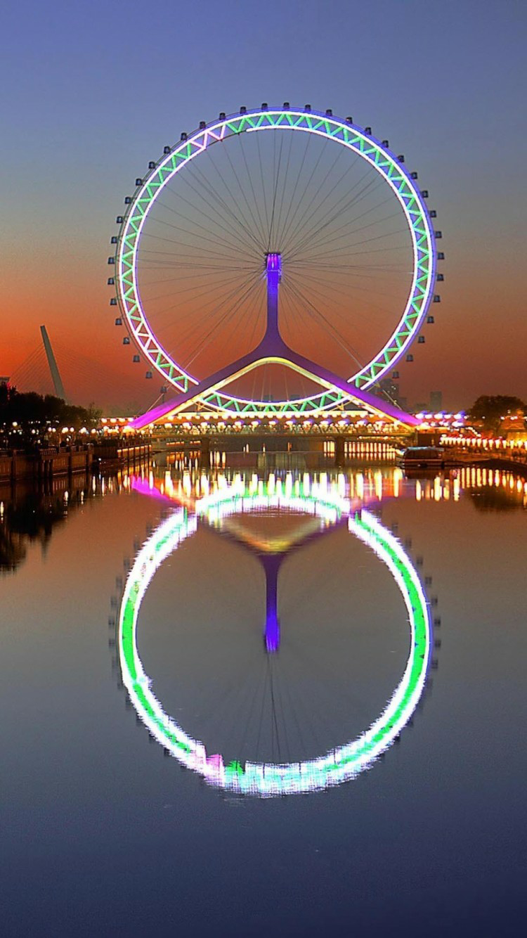 摩天轮 背景图片，摩天轮图片高清（手机壁纸，唯美浪漫摩天轮）