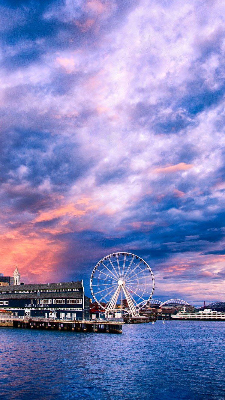 摩天轮 背景图片，摩天轮图片高清（手机壁纸，唯美浪漫摩天轮）