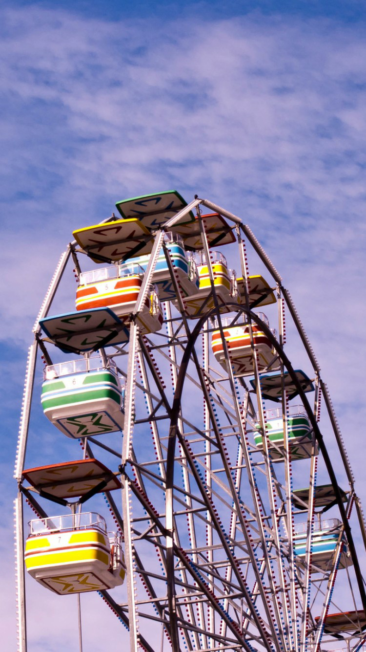 摩天轮 背景图片，摩天轮图片高清（手机壁纸，唯美浪漫摩天轮）