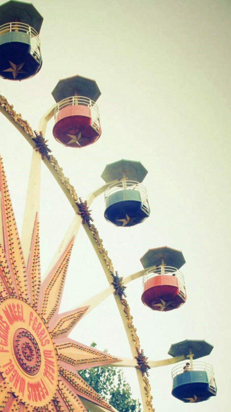 摩天轮 背景图片，摩天轮图片高清（手机壁纸，唯美浪漫摩天轮）