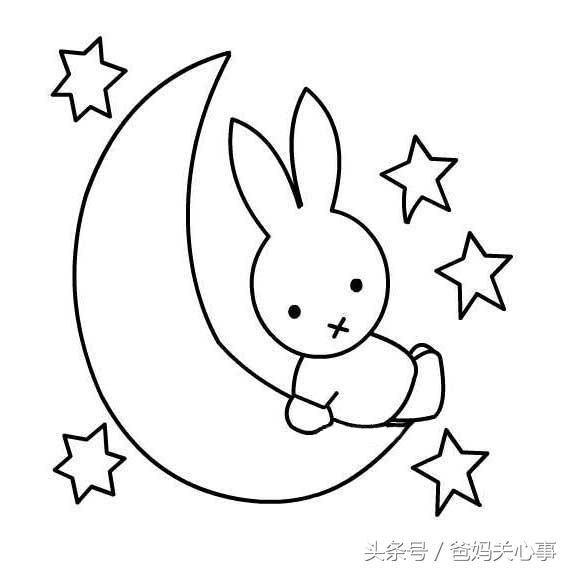 中秋节兔子简笔画嫦娥图片