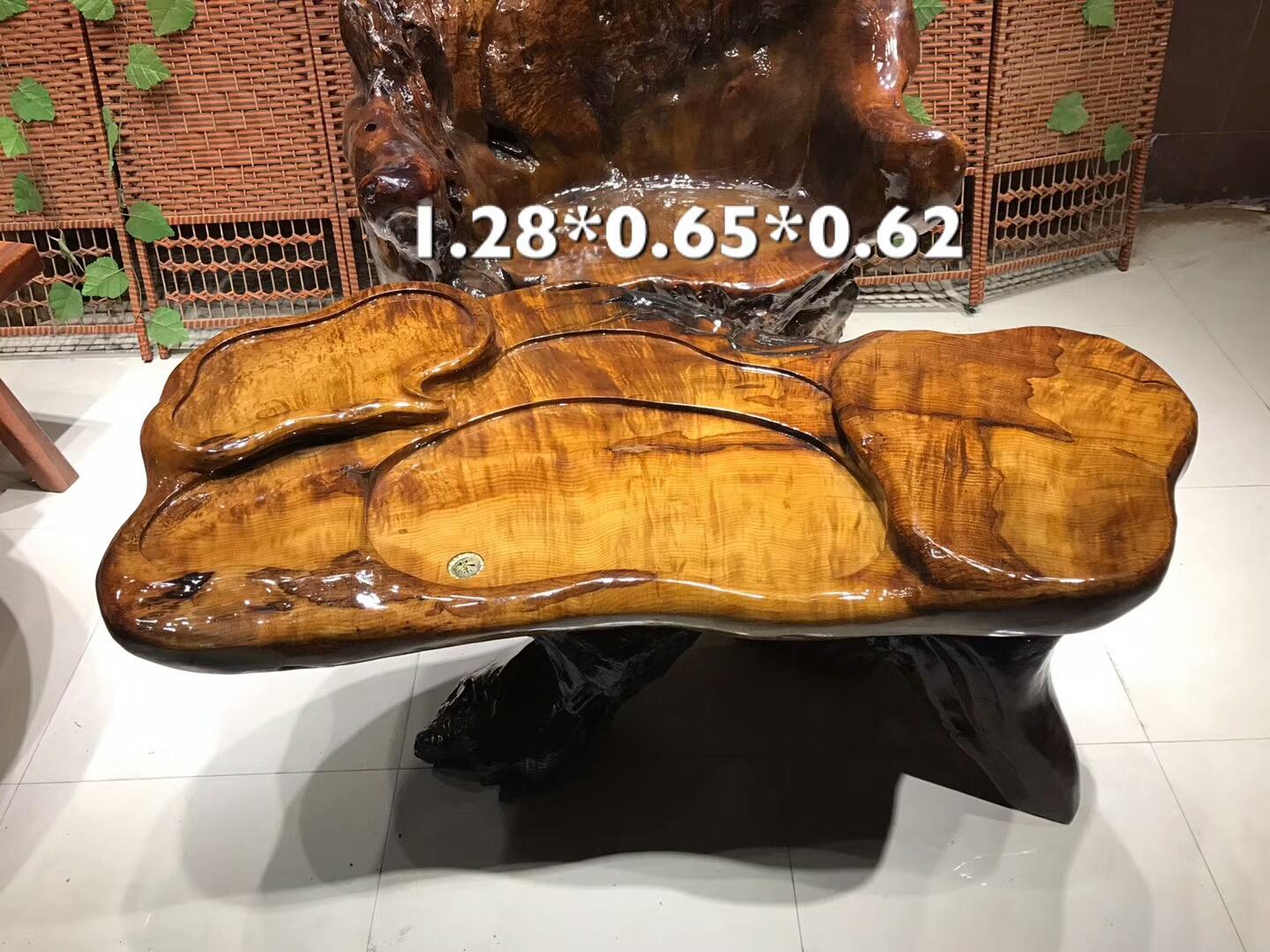 新出十七款实木根雕茶几造型欣赏