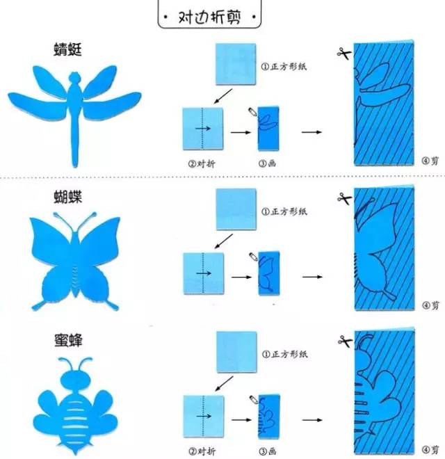 儿童趣味手工剪纸，五折窗花折剪方法一（妈妈再也不用担心娃的手工作业啦）