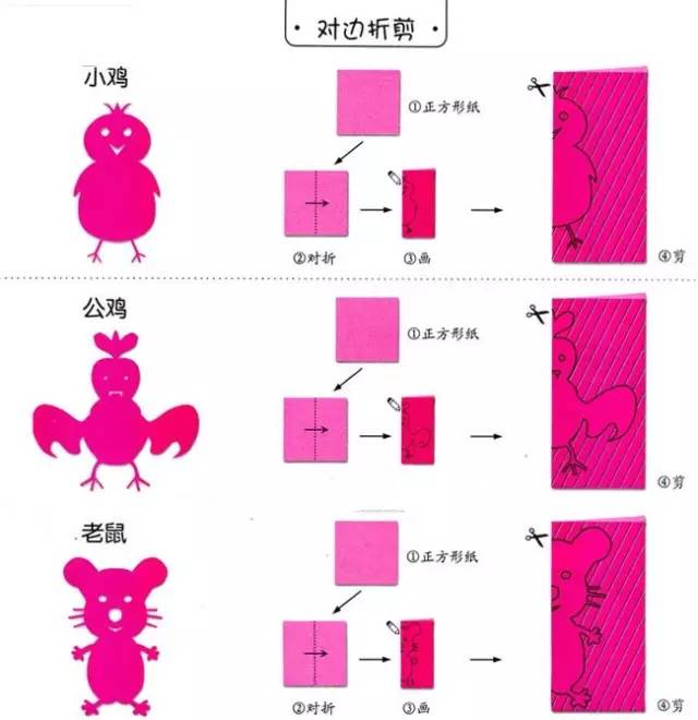 儿童趣味手工剪纸，五折窗花折剪方法一（妈妈再也不用担心娃的手工作业啦）