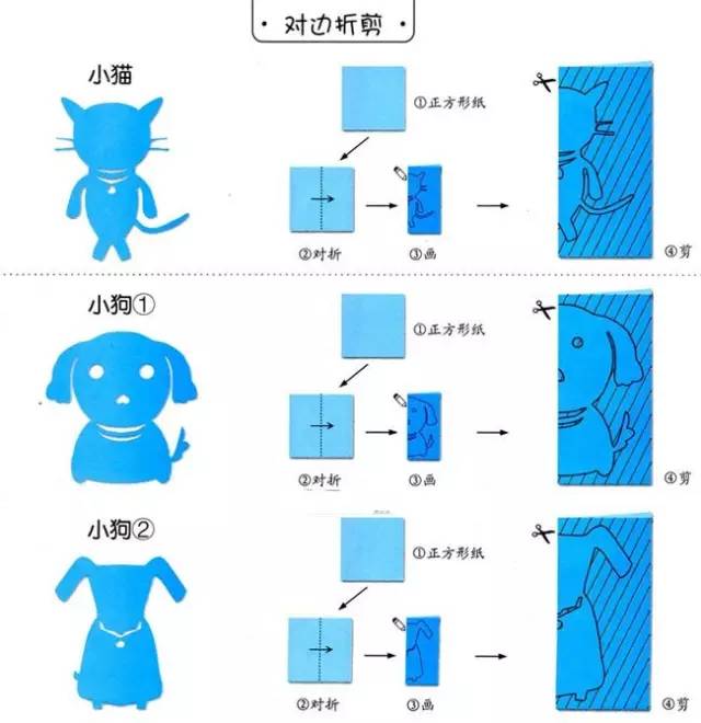 儿童趣味手工剪纸，五折窗花折剪方法一（妈妈再也不用担心娃的手工作业啦）