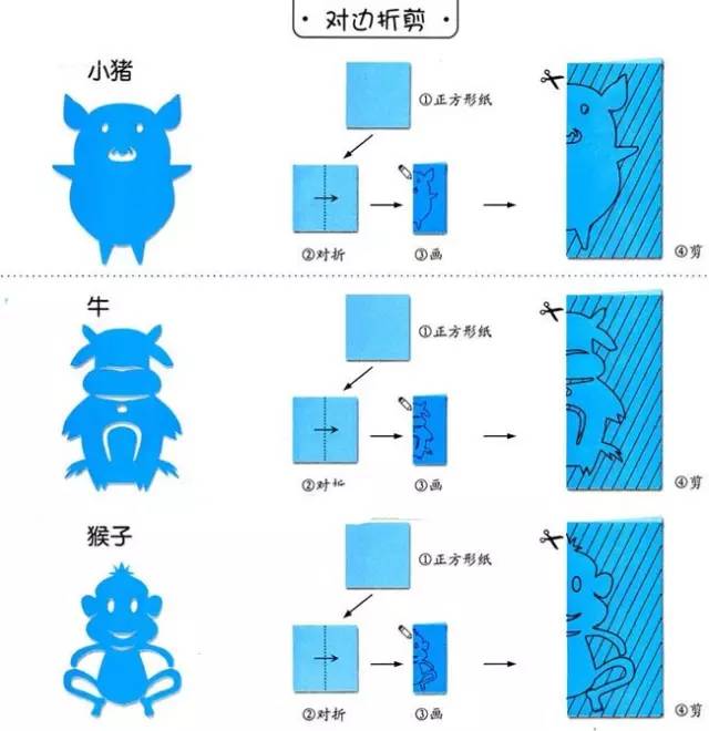 儿童趣味手工剪纸，五折窗花折剪方法一（妈妈再也不用担心娃的手工作业啦）