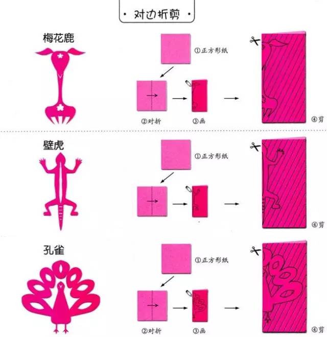 儿童趣味手工剪纸，五折窗花折剪方法一（妈妈再也不用担心娃的手工作业啦）