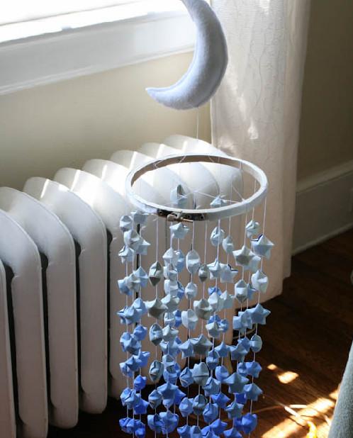 幸运星的折法,幸运星怎么叠(渐变色幸运星风铃的手工教程)