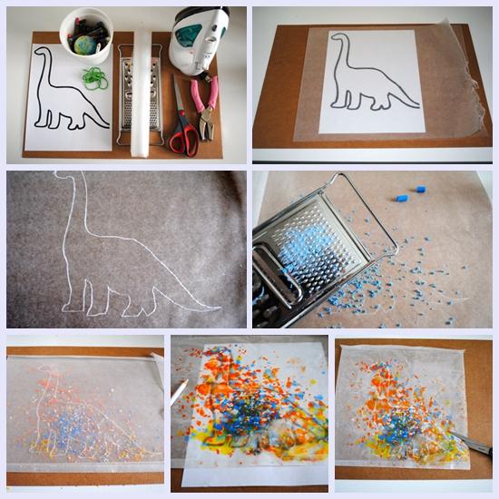 水彩笔画恐龙的画法，恐龙水彩画怎么画（恐龙主题绘画，恐龙也温柔）