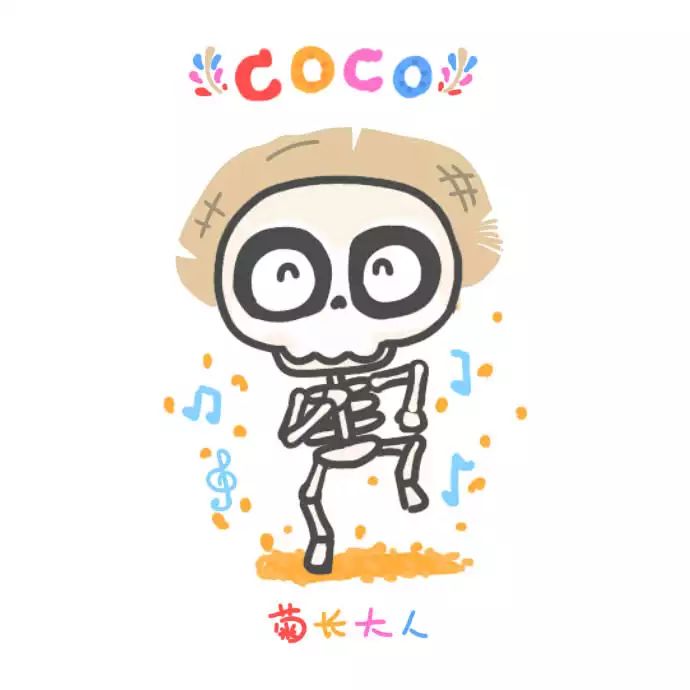 骷髅头的简笔画,《寻梦环游记》简笔画如何画跳舞的小骷髅和弹吉他的