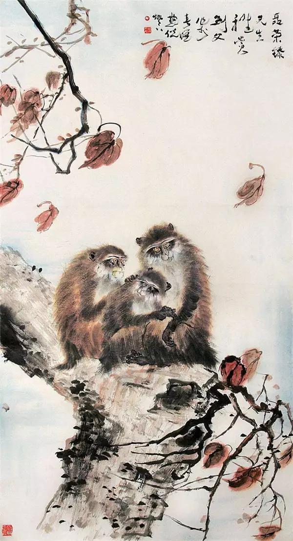 猴子偷桃下一句是什么,这就是国画的趣味性!-生肖-荣耀易学