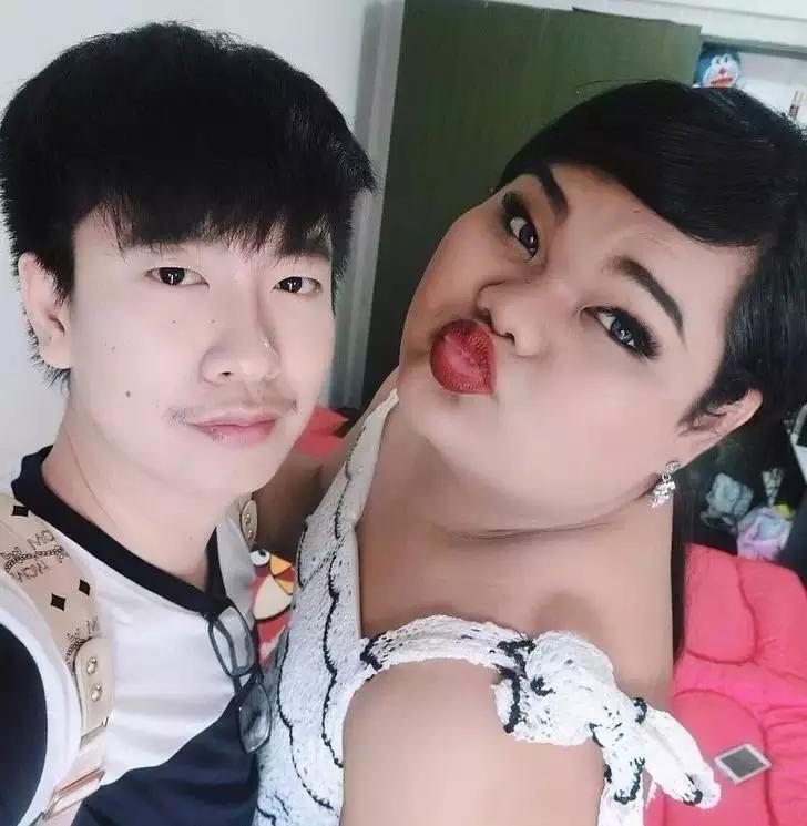 泰国"重量级"的网红,快乐的宝拉,泰国快乐宝拉(比你肥比你丑男朋友却