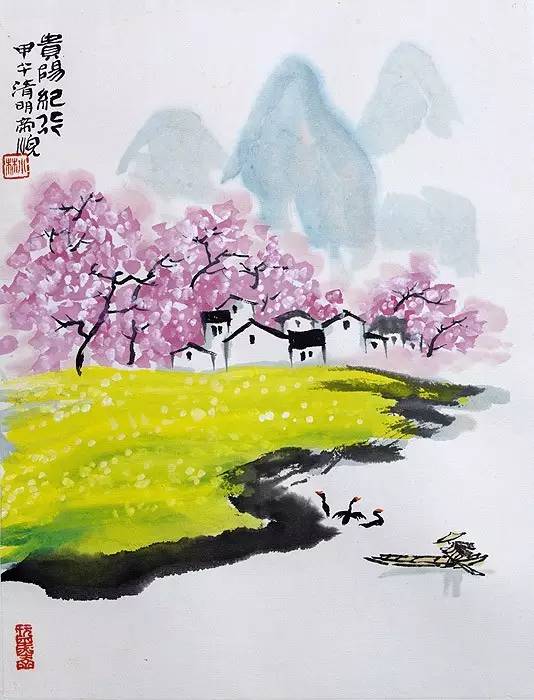 怎样画中国画樱花好看，怎样画中国画樱花好看又漂亮（怎样从零开始，画幅写意的国画）