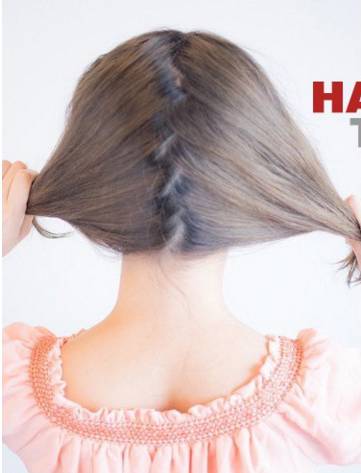 鱼骨辫的编法图解，怎么编鱼骨辫（10步DIY清新可爱双鱼骨辫）