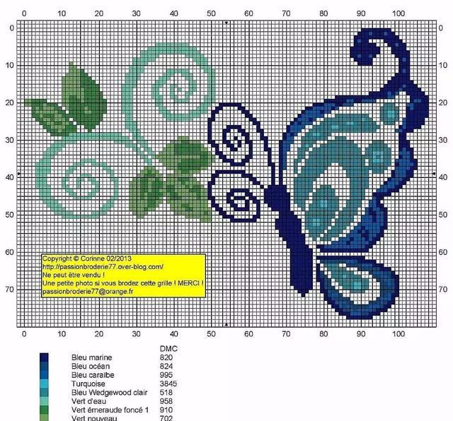 十字繡圖案大全 花樣,35款蝴蝶十字繡圖樣 - 玉三網