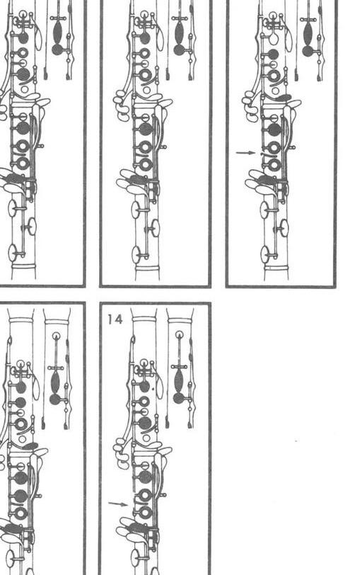 17键单簧管键位图解图片