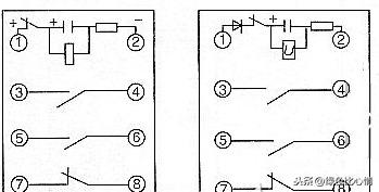 8脚继电器接线示意图，8脚继电器接线图