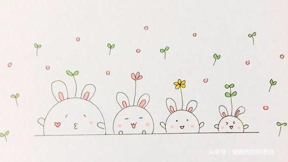 画一个可爱的小兔子，怎样画出一个可爱的小兔子（竟然用硬币就能画出来）