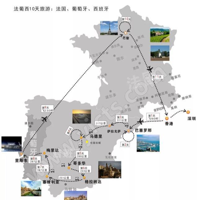 欧洲旅游景点地图高清，12条热门欧洲旅游路线图