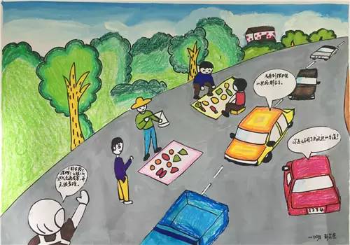 斑马线简笔画怎么画，斑马线简笔画图片大全 彩色（童心画文明交通绘画决赛开始啦）
