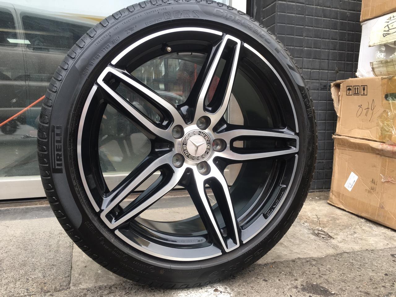 奔驰e300原厂原装19寸轮毂轮胎合装升级e系