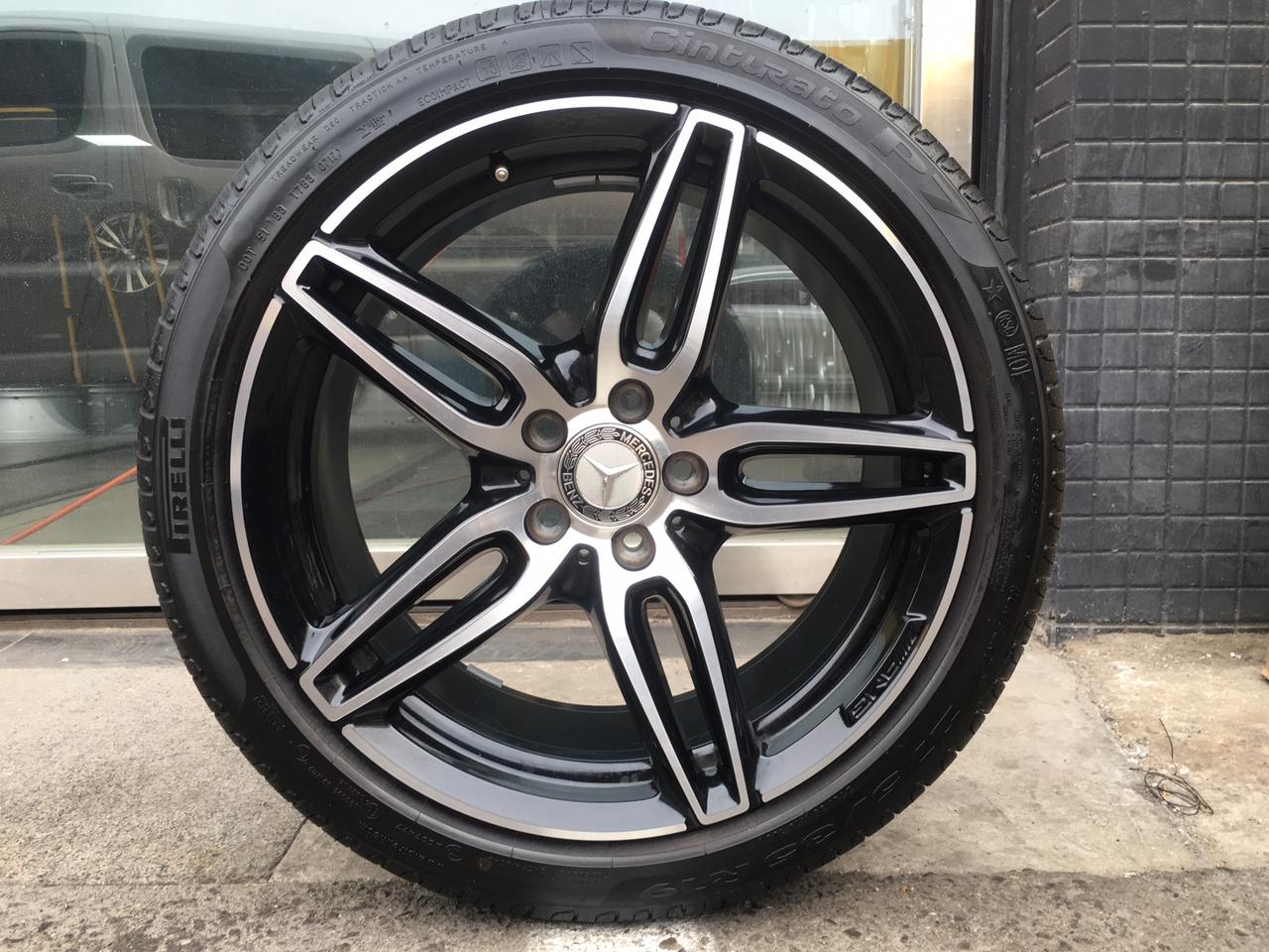 奔驰e300原厂原装19寸轮毂轮胎合装升级e系